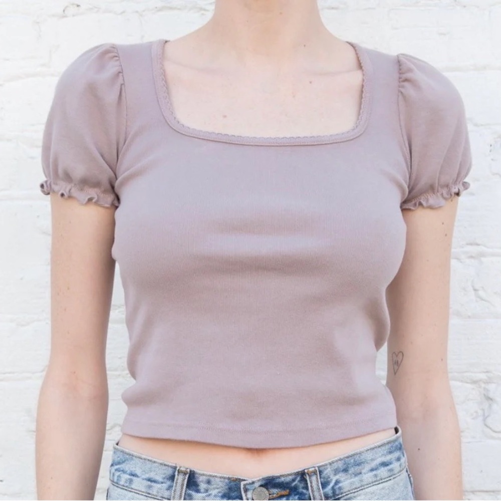 brandy melville kehlani ruffle crop top